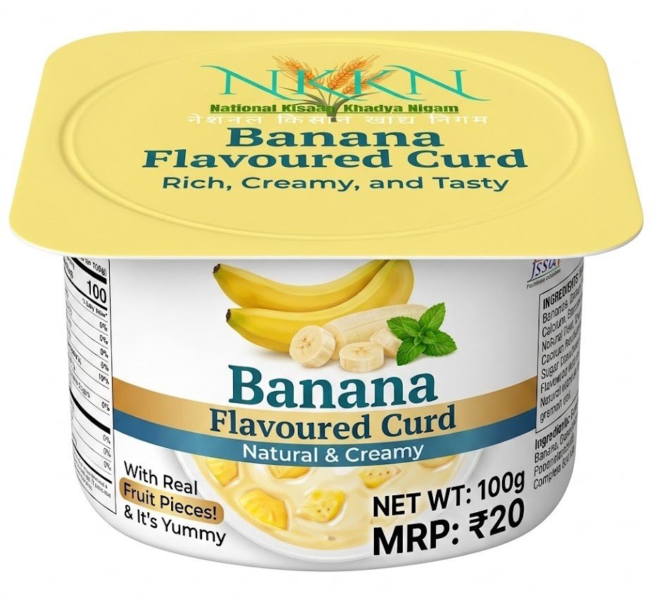 NKKN Brand Banana Flavored Curd