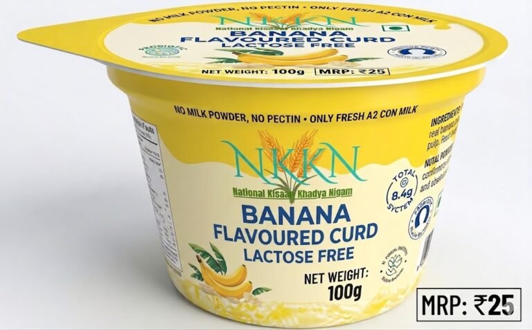 NKKN Brand Banana Flavored Curd Lactose Free